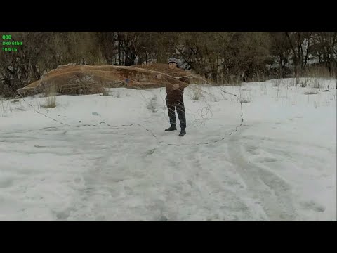 Видео: заброс кастинговой сети в четверть,легко забросить не пачкаясь,забросит даже новичок