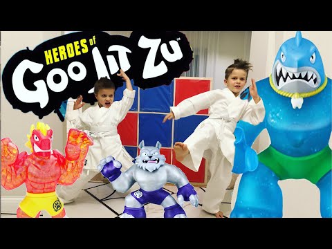 Видео: ЧЕЛЕНДЖ за новые  игрушки ГУДЖИТСУ герои мультфильма Heroes of Goo Jit Zu