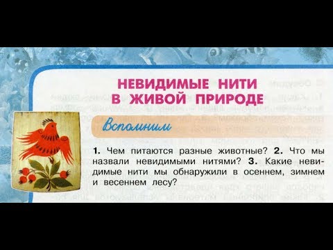 Видео: Окружающий мир 3 класс ч.1, тема урока "Невидимые нити в живой природе", с.94-97, Перспектива.