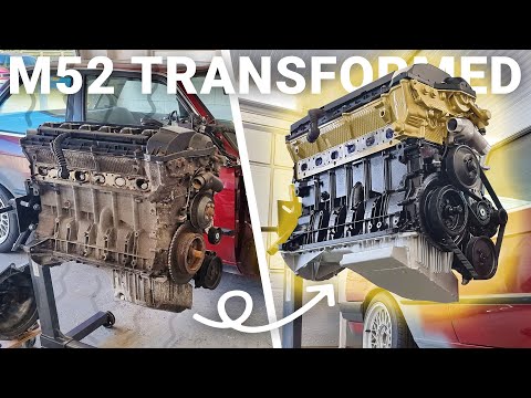 Видео: Трансформация двигателя BMW [M52B28] Восстановление двигателя M50 в режиме покадровой съемки | Сб...