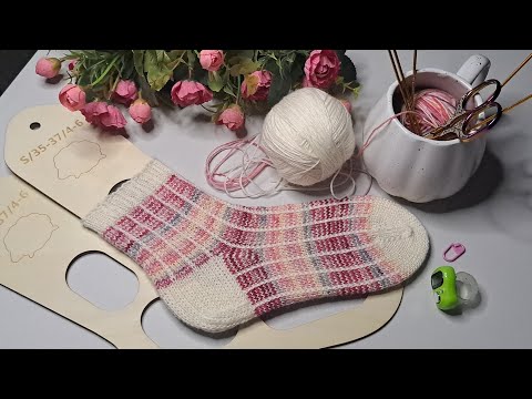Видео: МК на носочки Часть 2. По просьбам моих зрителей. #knitting
