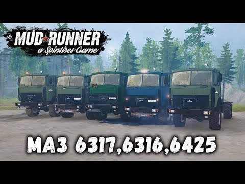 Видео: Spintires: MudRunner обзор мода [ MAZ PAK 6317,6316,6425 ]