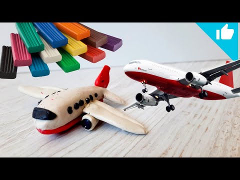 Видео: Как слепить самолет из пластилина / Лепка транспорт видео