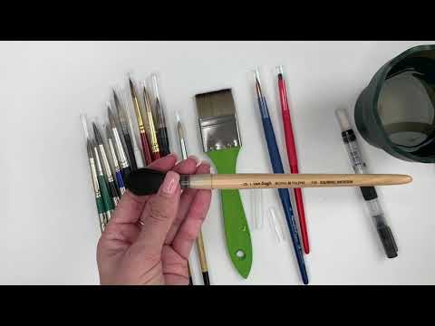 Видео: Какие кисти для акварели выбрать новичку. Рисуй легко! с Еленой Кармаковой