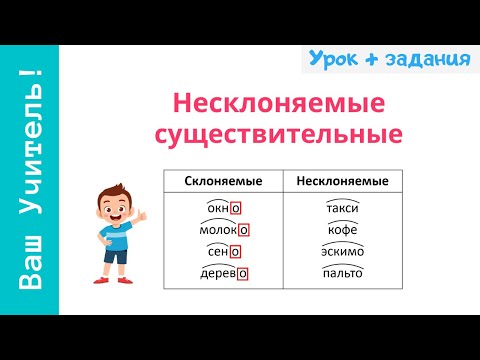 Видео: Несклоняемые имена существительные. Как определить несклоняемое существительное?