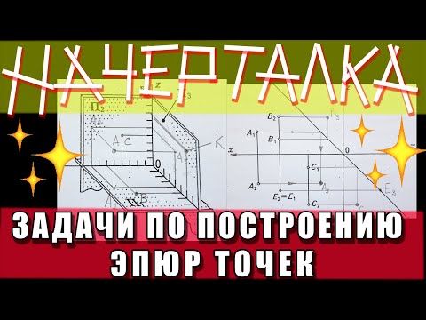 Видео: ЗАДАЧИ ПО ОСНОВАМ НАЧЕРТАТЕЛЬНОЙ ГЕОМЕТРИИ. МЕТОДЫ ПРОЕЦИРОВАНИЯ И ЭПЮРЫ ТОЧЕК. №5
