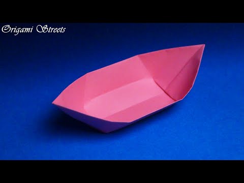 Видео: Как сделать лодку из бумаги. Оригами лодка