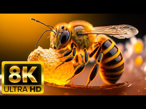 Видео: Насекомое красивое - 8K (60 кадров в секунду) Ultra HD - со звуками природы (красочно динамичным)