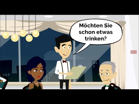 Видео: Диалог - в ресторане - учить немецкий