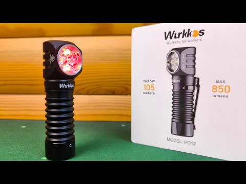 Видео: WURKKOS HD12 обзор фонаря на аккууляторе 14500 900mAh