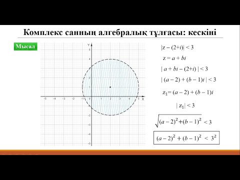 Видео: 1. Комплекс сандар.  Алгебралық тұлғасы.