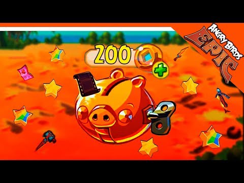 Видео: ТРАЧУ 200 МОНЕТ НА СВИНКУ КОПИЛКУ! ЧТО ВЫПАДЕТ? 🌟 Angry Birds Epic (Злые Птицы) Прохождение