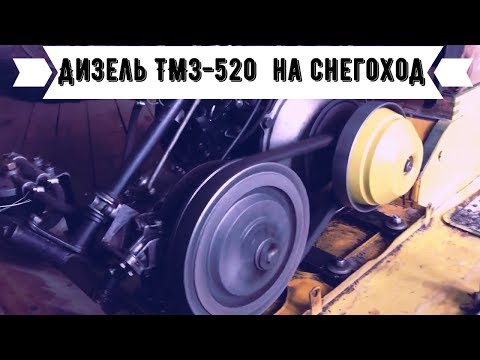 Видео: Снегоход "Буран" с дизельным двигателем ТМЗ-520