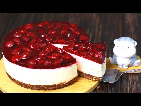 Видео: [Без Духовки] Торт без выпечки за 30 минут. Чизкейк без выпечки с вишней. Простой рецепт