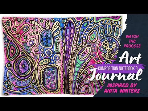 Видео: Арт-дневник | Интуитивное искусство | Вдохновлено Анитой Винтерц