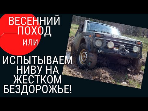 Видео: Весенний поход, или испытываем ниву на жестком бездорожье!