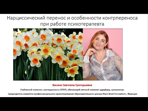 Видео: Нарциссический перенос и особенности контрпереноса при работе психотерапевта