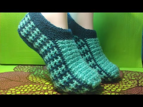 Видео: ПРОСТЫЕ ТАПОЧКИ НА ДВУХ СПИЦАХ #311