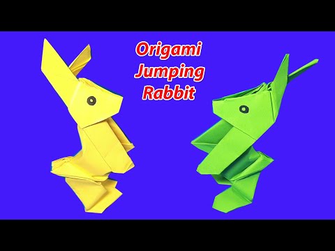 Видео: Прыгающий оригами кролик легко - как сделать бумажного кролика