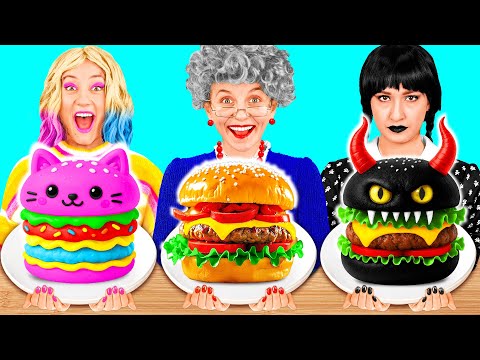 Видео: Кулинарный Челлендж: Уэнсдей Против Бабушки | Сумасшедшие Кулинарные Идеи от Funny Funny