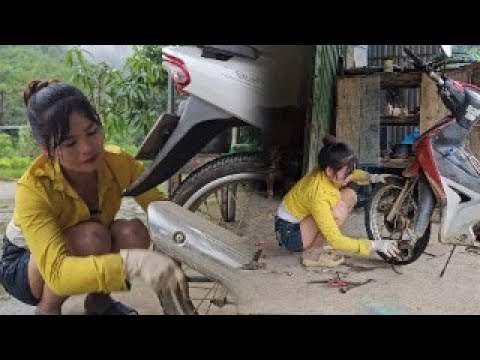 Видео: Полное видео,где гениальная девушка ремонтирует,заменяет детали и восстанавливает сломанный мотоцикл