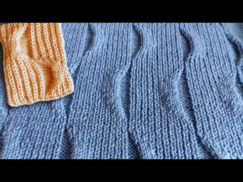 Видео: Интересный узор с полупатентной резинкой