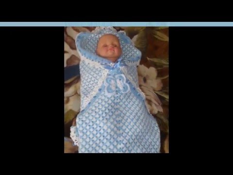 Видео: Вязаный конверт  для новорожденного  тепло и уютно малышу