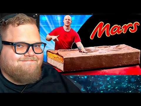 Видео: Я СДЕЛАЛ ГИГАНТСКИЙ МАРС ВЕСОМ 150 КИЛОГРАММ / РЕАКЦИЯ T2x2