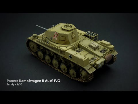 Видео: Сборка модели танка Panzer Kampfwagen II Ausf. F/G Tamiya в масштабе 1/35 с использованием фототр...