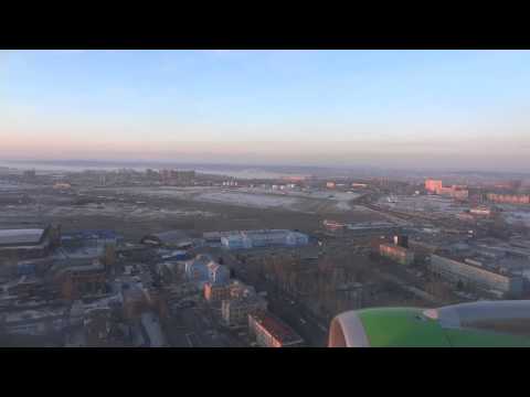 Видео: Посадка в аэропорт Иркутска 23.03.2013