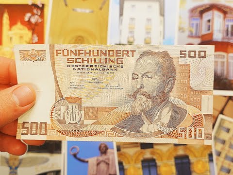 Видео: Банкнота 500 шиллингов Австрия 1985 года - Отто Вагнер - Вена
