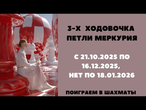Видео: Многоходовочка Меркурия  с  21.10.2025 по 18.01.2026. Поиграем в  шахматы
