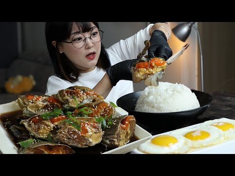 Видео: Краб маринованный в соевом соусе🦀| Mukbang Asmr