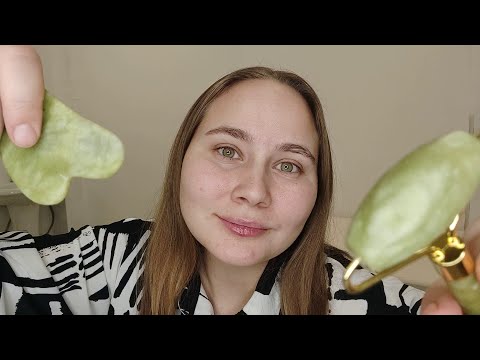 Видео: АСМР массаж гуаша для лица | Тихий голос | Реалистичная ролевая игра | Role Play