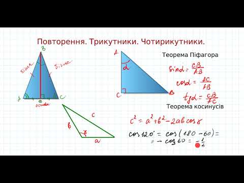 Видео: 10кл Повторення Трикутники Чотирикутники