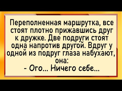 Видео: Как женщине в маршрутке засадили! Сборник свежих анекдотов! Юмор!