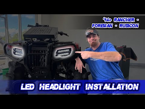 Видео: Vessel Powersports Honda Rancher 2014+, мастер, установка фар Rubicon