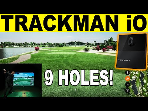 Видео: Игра на 9 лунках на Trackman iO в гольф-клубе Абу-Даби (симулятор гольфа)