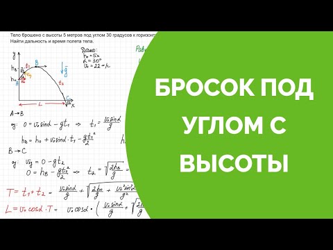 Видео: Разбор задачи про тело, брошенное под углом к горизонту с начальной высоты ОБНОВЛЕННОЕ ВИДЕО