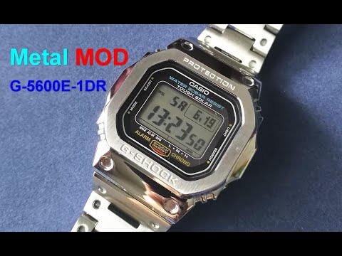 Видео: Стальной MOD для Casio G-Shock G-5600E-1DR