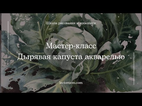Видео: Как нарисовать капусту акварелью? Мастер-класс по акварельной живописи с Еленой Базановой