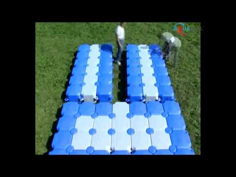 Видео: Модульные плавающие понтоны из пластика, решения в благоустройстве берега