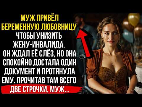 Видео: Унизил жену-инвалида. Ждал слёз, а она дала ему ОДИН ДОКУМЕНТ. Прочитав 2 строчки, он...