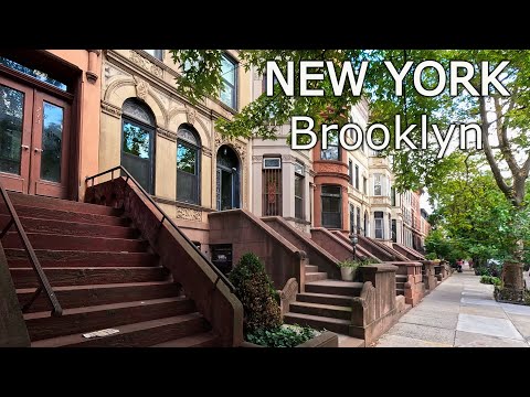 Видео: New York - Walking tour Brooklyn Prospect Heights NYC  4К 60fps