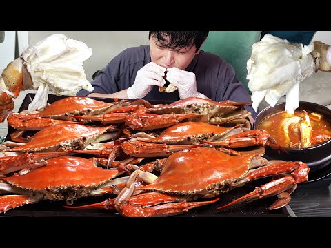 Видео: Сладкий и нежный краб на пару! MUKBANG REALSOUND ASMR EATINGSHOW