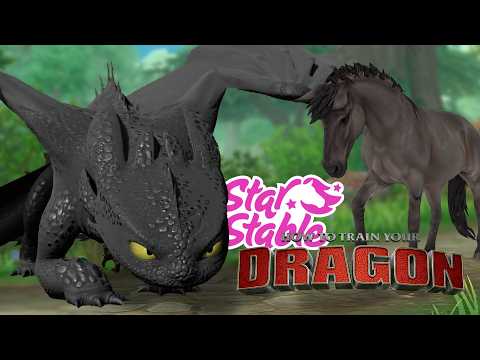 Видео: Ночная фурия на Юрвике || Как приручить дракона x Star Stable онлайн [короткометражный фильм]