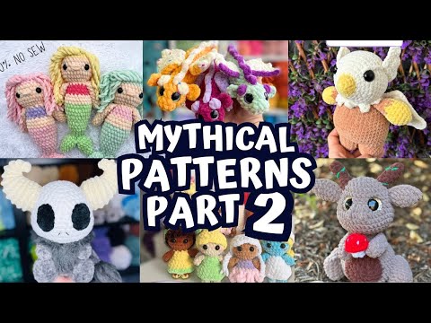 Видео: Мифические схемы вязания крючком амигуруми, часть 2 🧶 Драконы, грифоны, феи и многое другое!