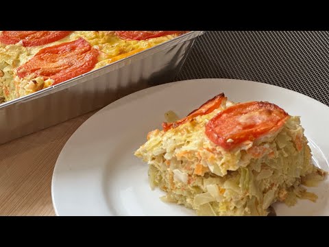 Видео: Капуста вкуснее любого мяса! Без муки и жира. Вкуснейшая ПП-запеканка из капусты за 5 минут