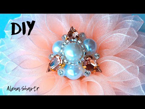 Видео: Новая ювелирная серединка для цветов 🌸 бантиков 🎀 Уровень сложности низкий😀