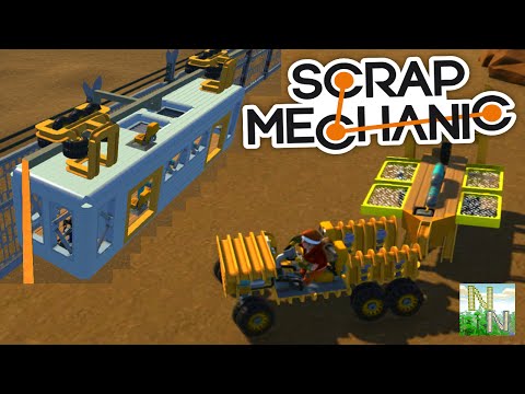 Видео: Катаюсь на Монорельсе и Стреляю из Пушек l Ваши постройки в Scrap Mechanic